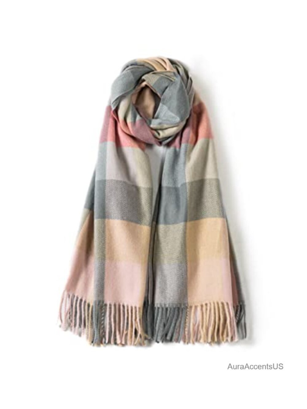 Cashmere Feel Wool Scarf Large Soft Thick Winter Shawl Wrap Gift Box